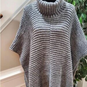 UGG Gray turtle neck poncho one size